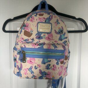 Walt Disney World Parks Stitch and Angel Loungefly Mini Backpack - NWT